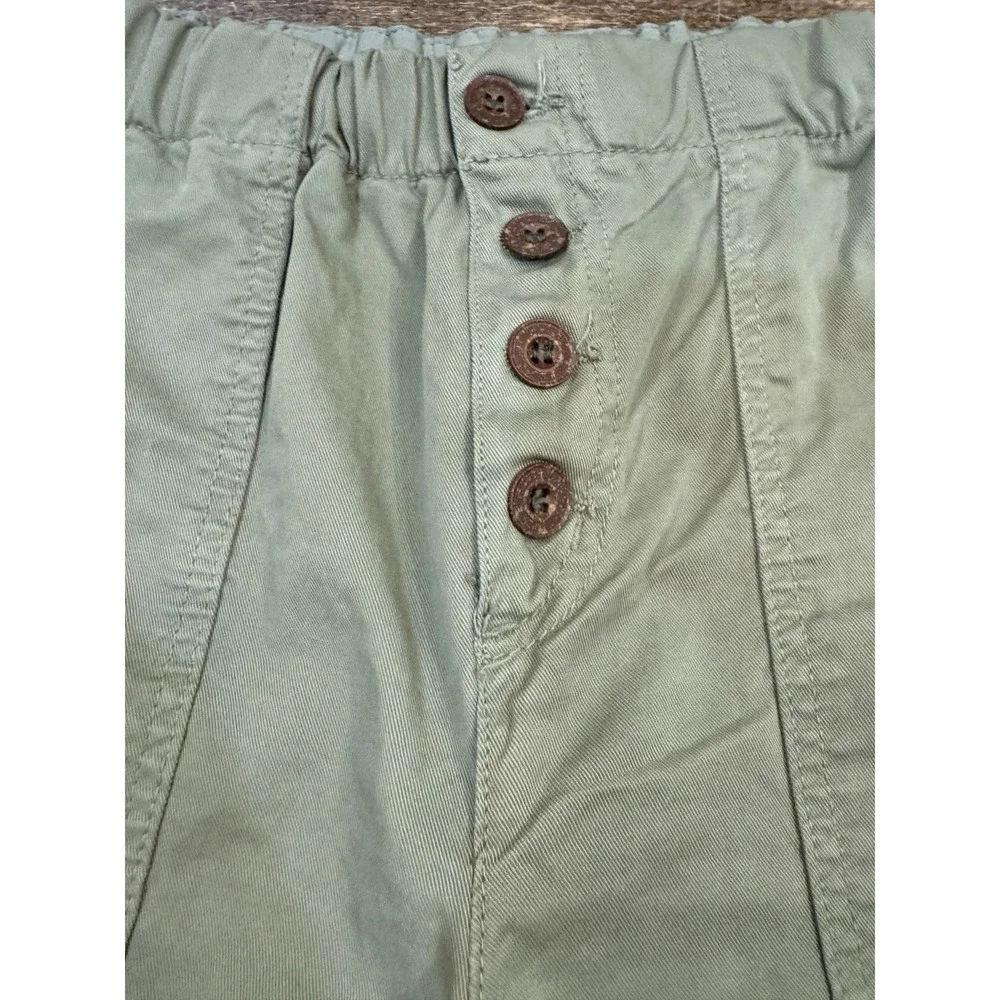 Free People Size Medium Green Cadet‎ Pull-On Jogger Pants Utility Boho